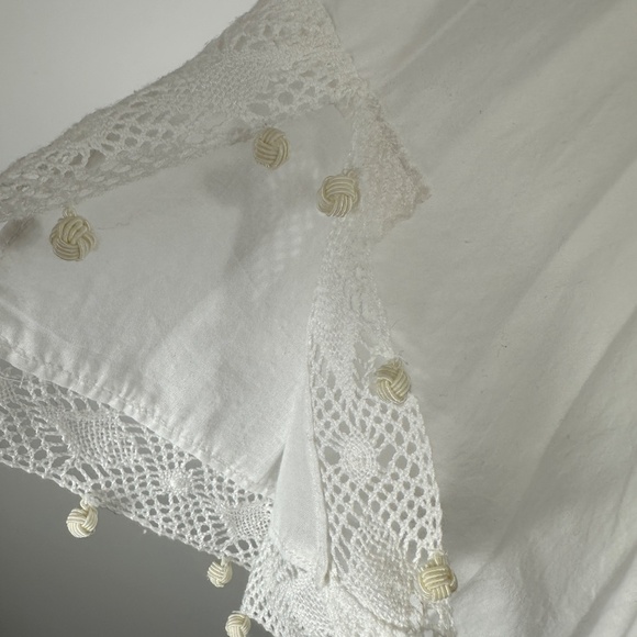 NWT Lane Bryant White Cotton V Neck Blouse Pom Pom Tunic Boho 18/20 - Picture 5 of 14